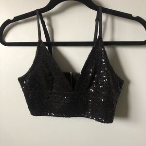 H&M sequin crop top